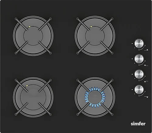 Simfer 3046 Siyah Klasik Set üstü Cam Ocak